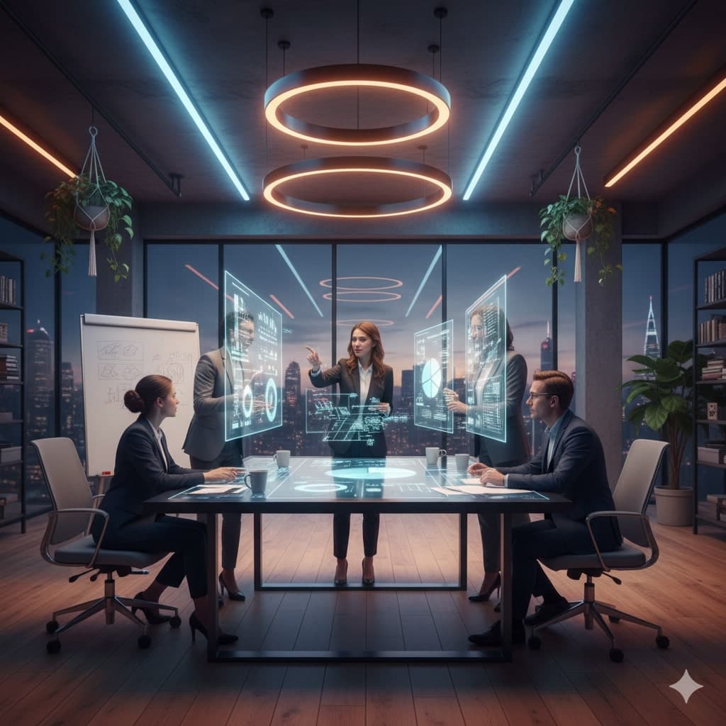 Professional consulting team collaboration